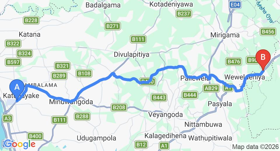 Colombo (CMB) Airport to Danowita City Private Transfer