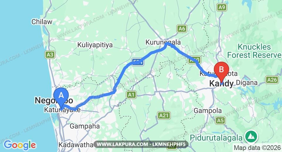 Colombo (CMB) Airport to Kandy City Private Transfer