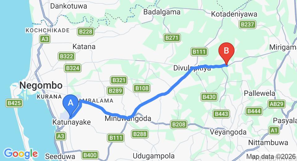 Colombo (CMB) Airport to Banduragoda City Private Transfer