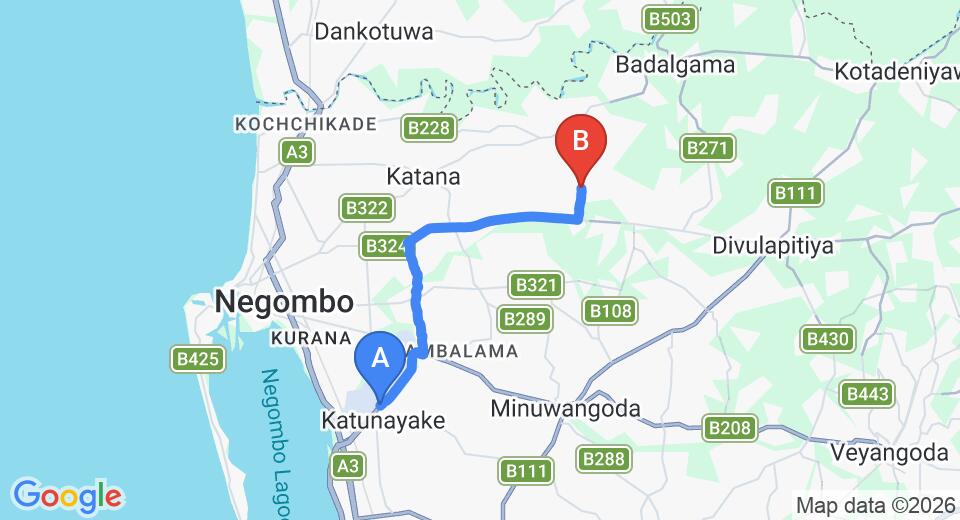 Colombo (CMB) Airport to Ihala Madampella City Private Transfer