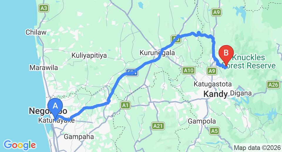 Colombo (CMB) Airport to Elkaduwa City Private Transfer