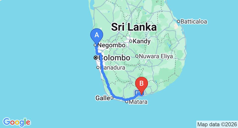 Colombo (CMB) Airport to Ranna City Private Transfer