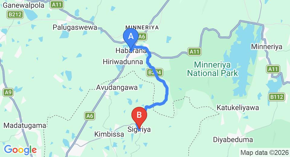Habarana City to Sigiriya City Transfer