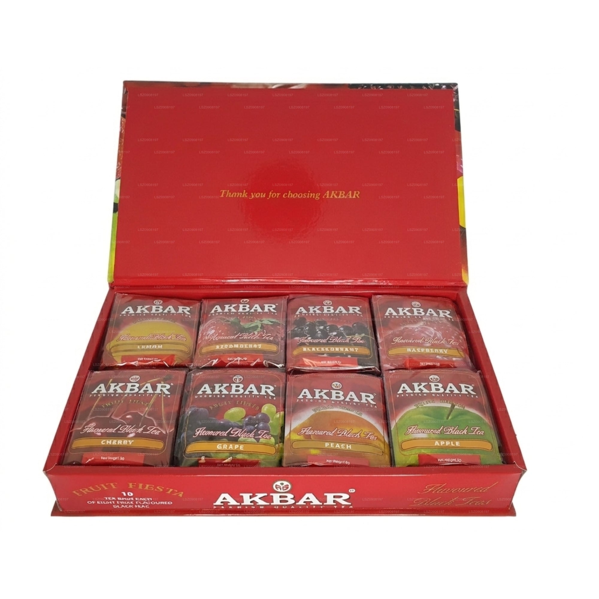 Akbar Fruit Fiesta Flavoured Black Tea Gift Box 80 Tea Bags (160g)
