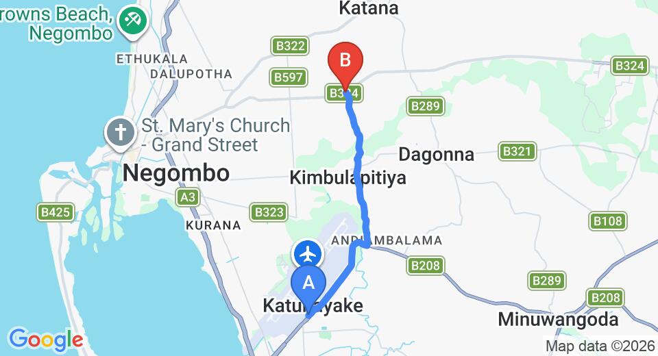 Colombo (CMB) Airport to Demanhandiya City Private Transfer