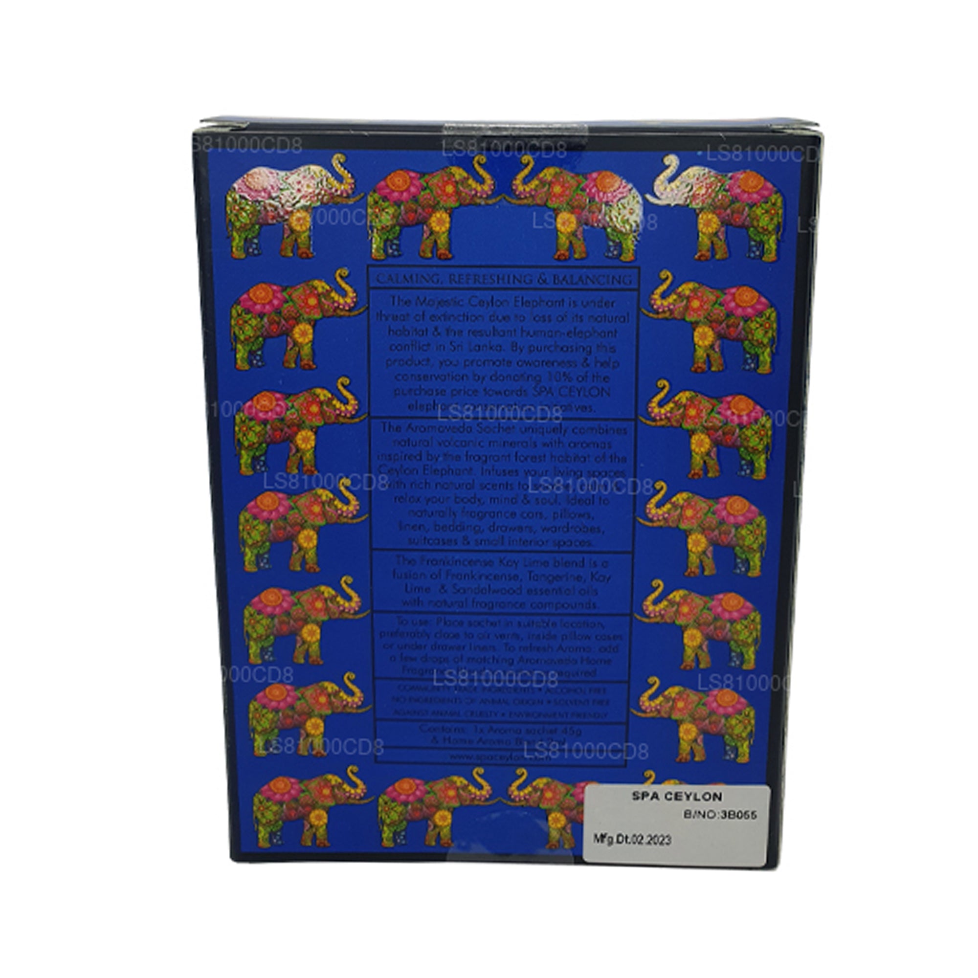 Spa Ceylon Frankincense Kay Lime Elephant Aromaveda Sachet (One Pack)