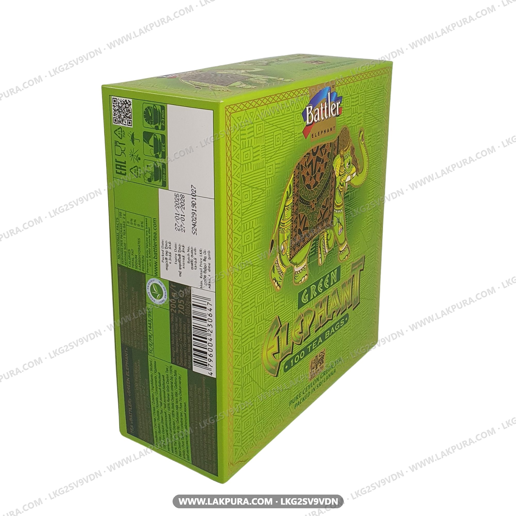 Battler Green Elephant Tea Bags