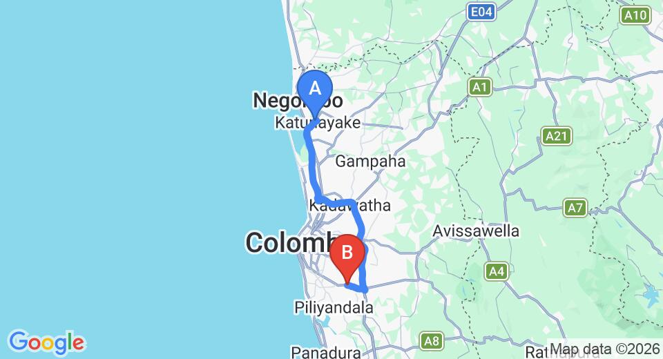 Colombo (CMB) Airport to Pannipitiya City Private Transfer