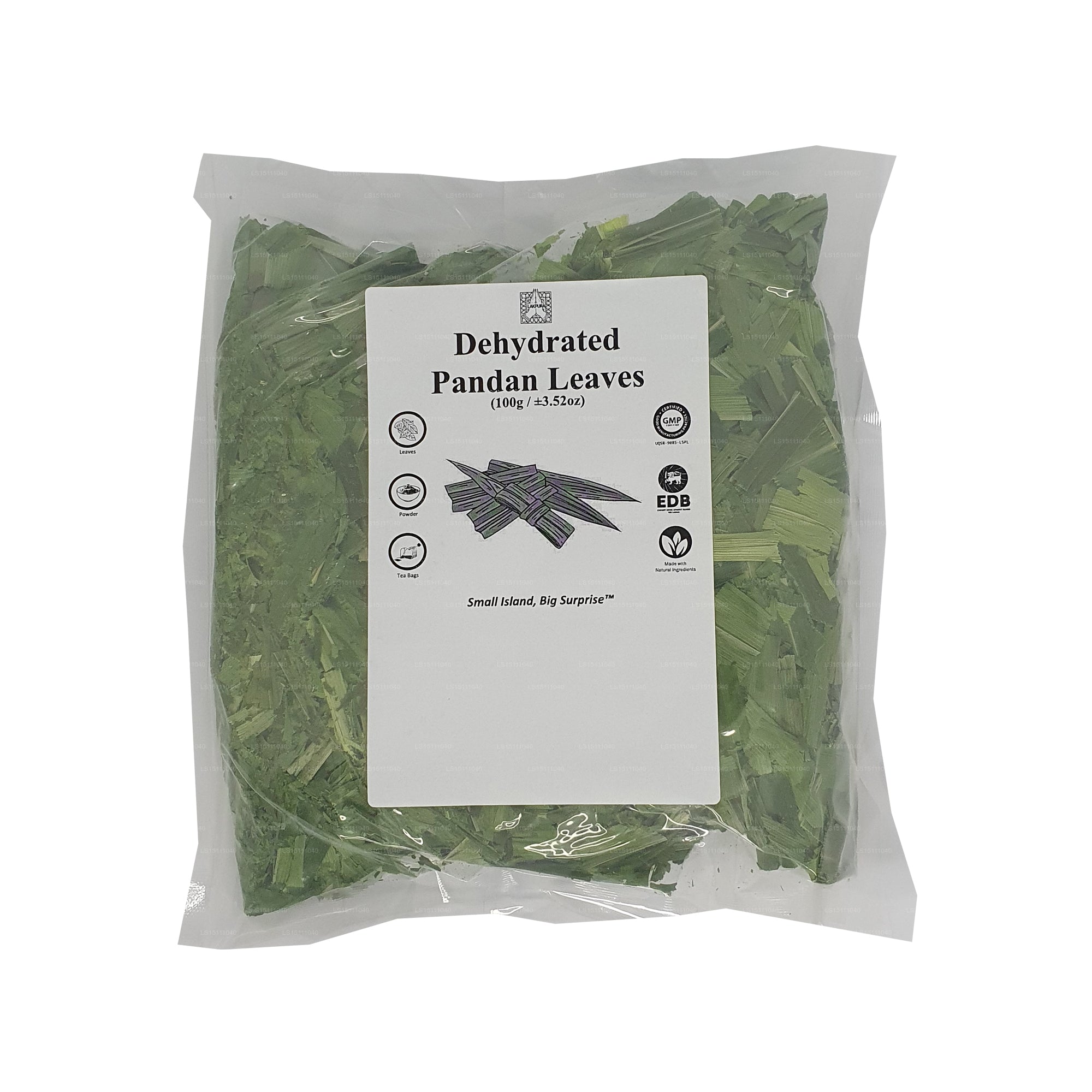 Lakpura® Dehydrated Pandan (Rampe) Leaves