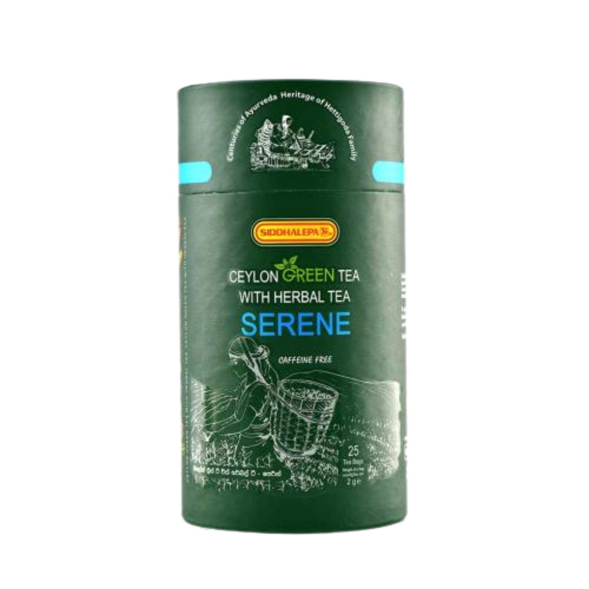 Siddhalepa Ceylon Green Tea with Herbal Tea Serene (25 Tea Bags)