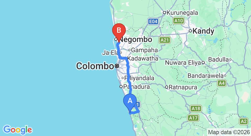 Aluthgama City to Colombo (CMB) Airport Private Transfer