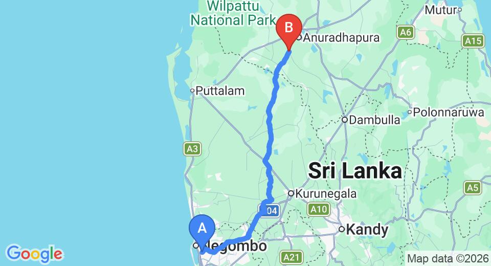 Colombo (CMB) Airport to Talawa City Private Transfer