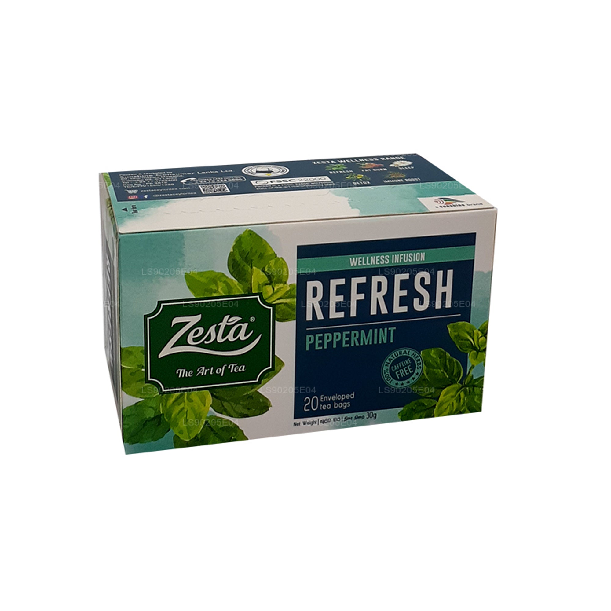 Zesta Refresh Peppermint (30g) 20 Envelope Tea Bags