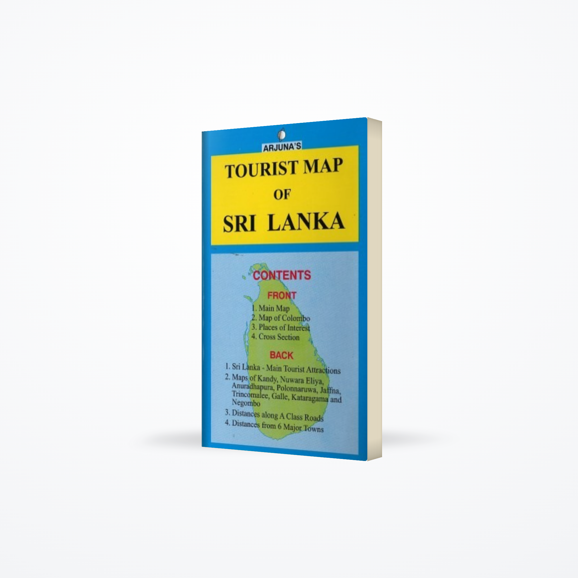 Mappa turistica Arjunas dello Sri Lanka