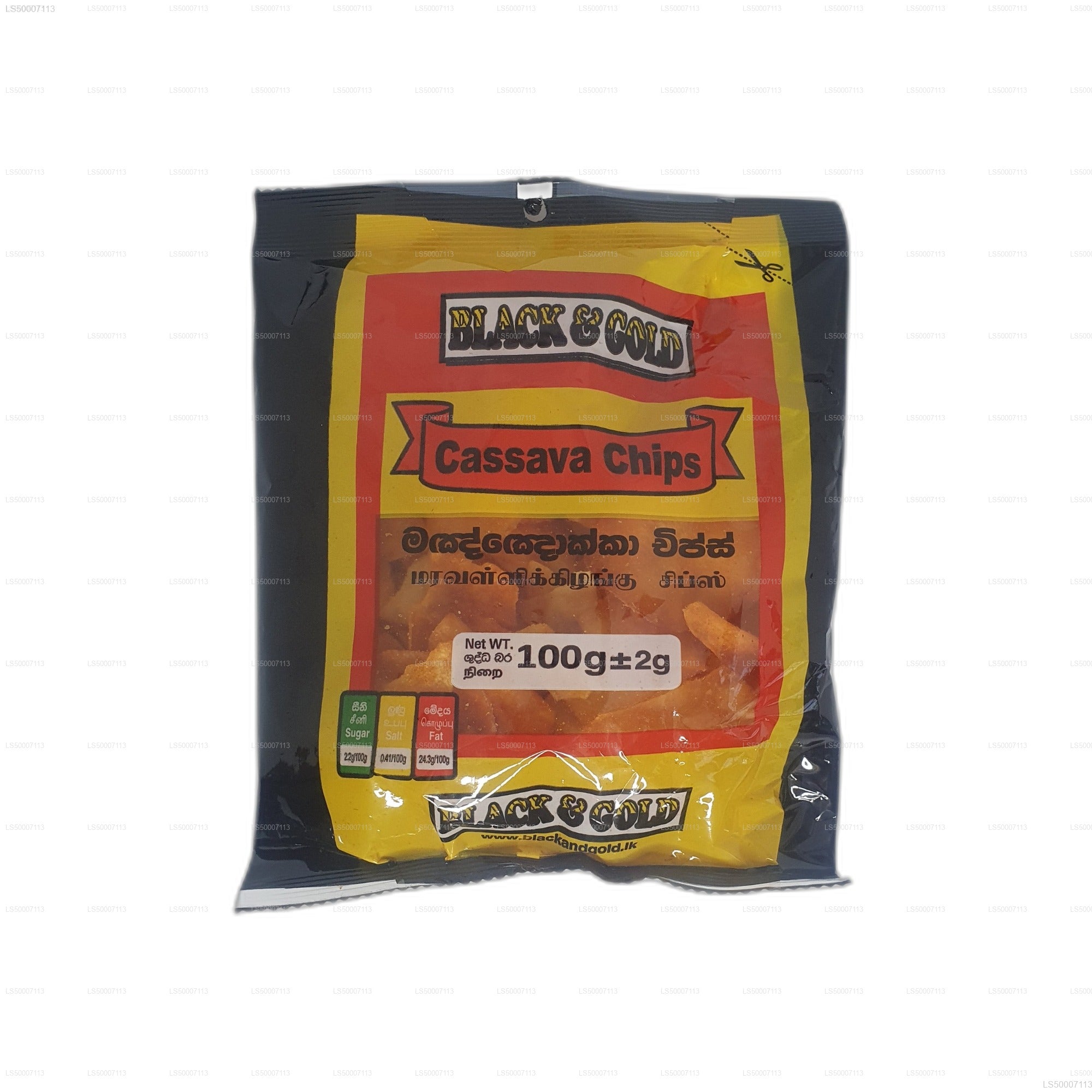 Black & Gold Cassava Chips (100g)