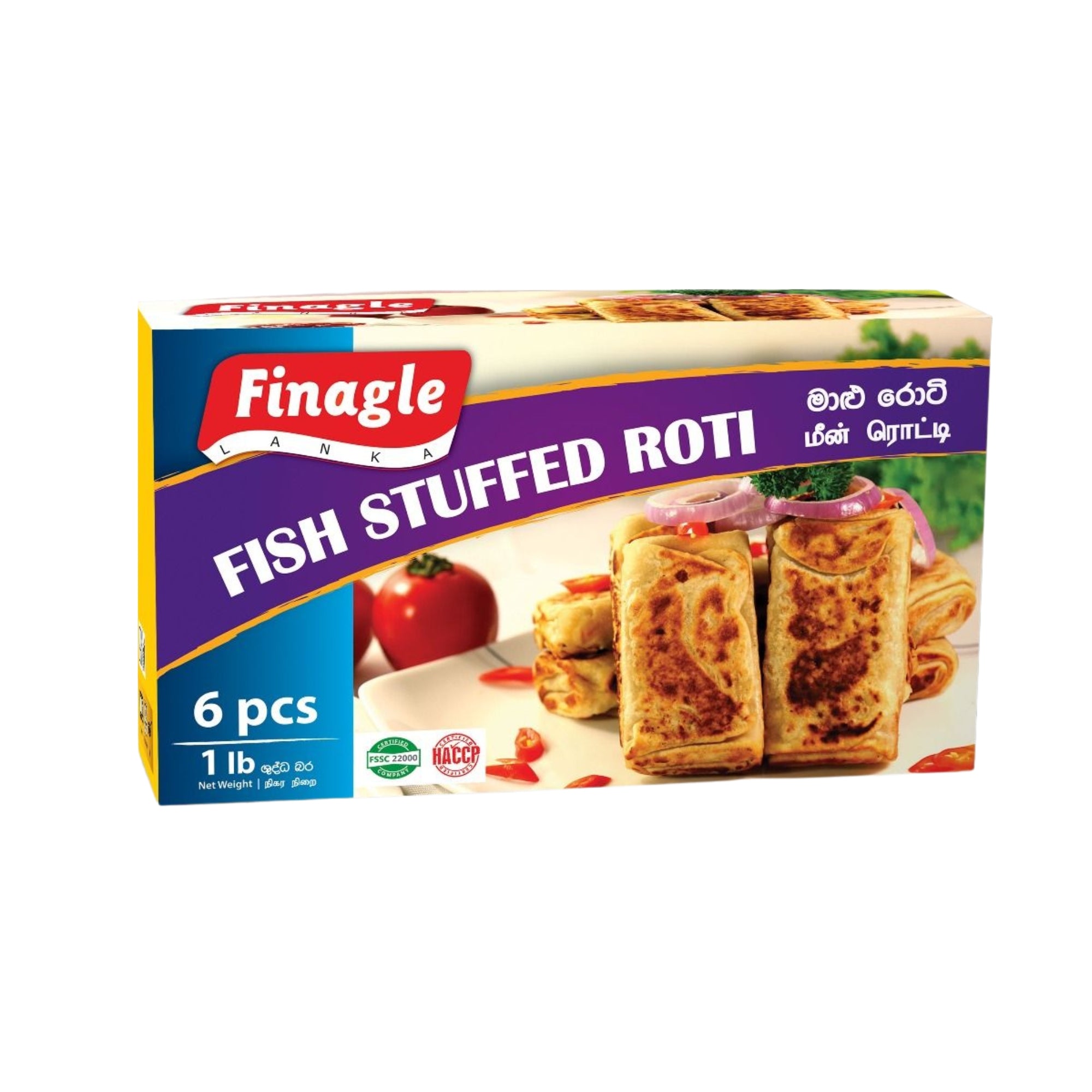 Finagle Fish Stuffed Roti (400g) 6 Pieces