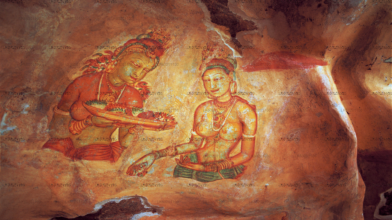 Sigiriya Rock and Dambulla Cave from Sigiriya City