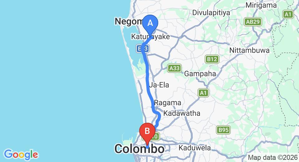 Colombo (CMB) Airport to Colombo 9 City Private Transfer