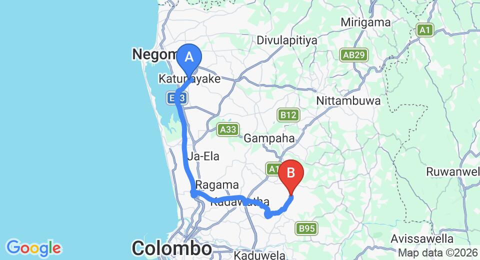 Colombo (CMB) Airport to Naranwala City Private Transfer