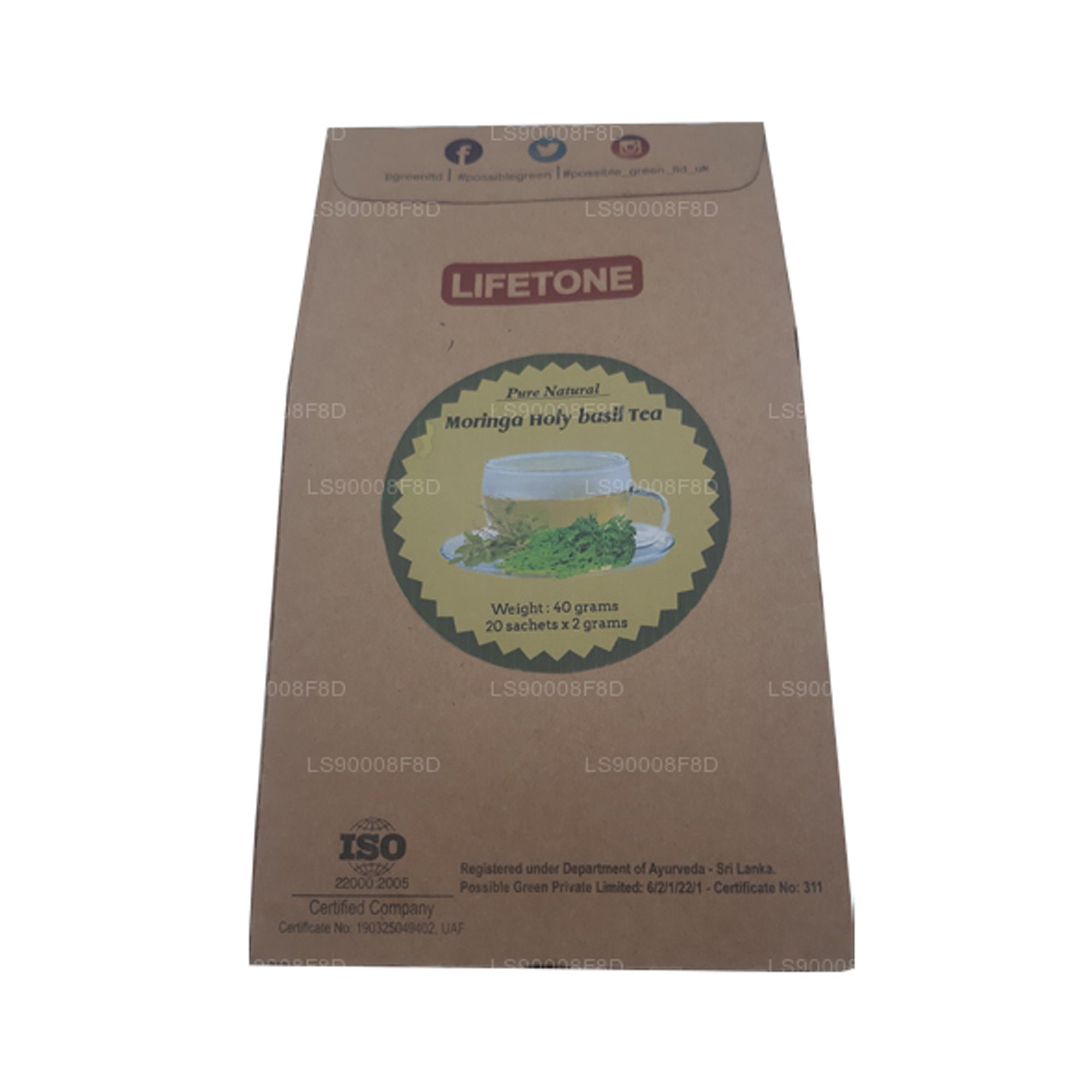 Lifetone Moringa Holy Basil Tea (40g)