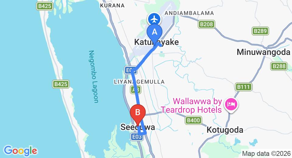 Colombo (CMB) Airport to Seeduwa City Private Transfer