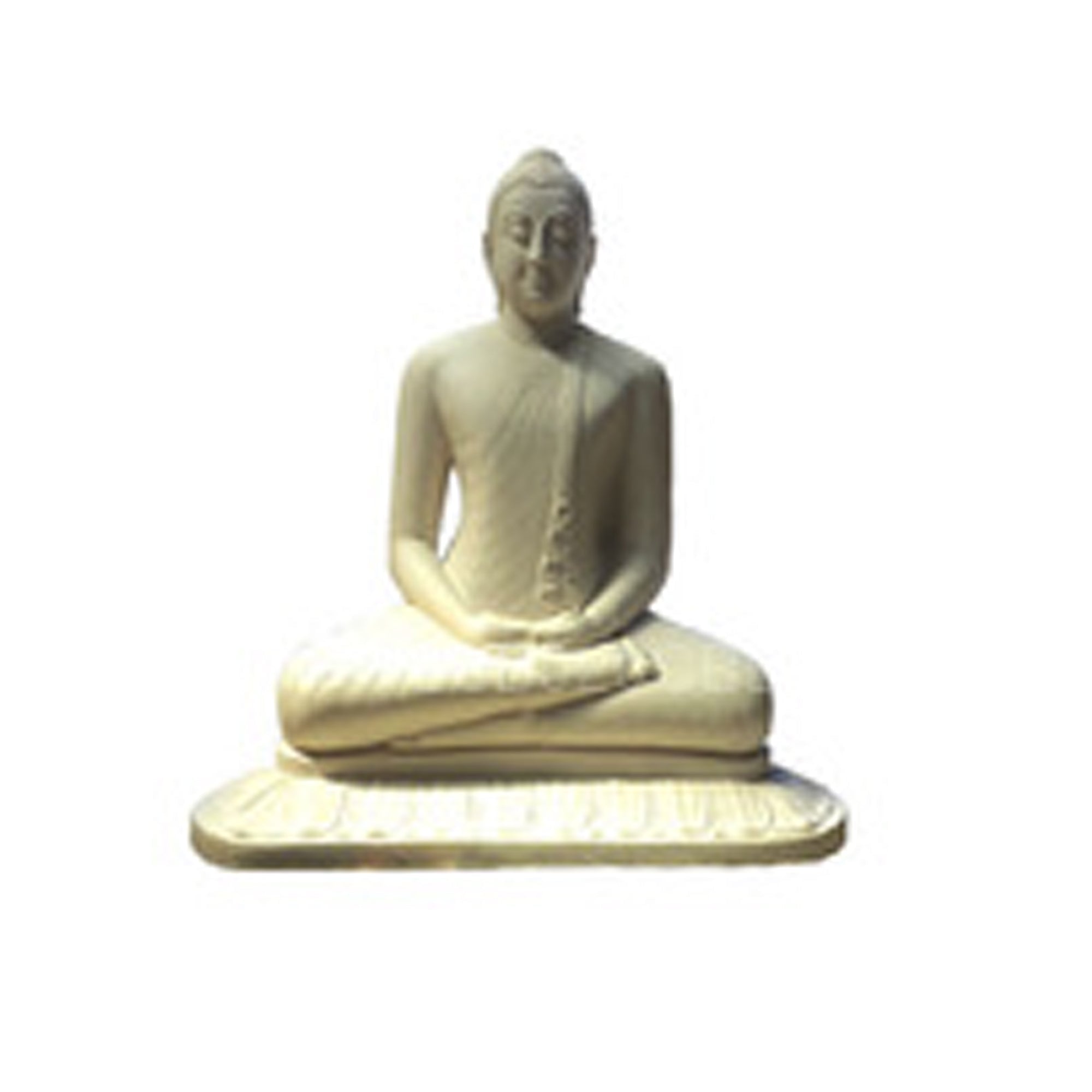 Lakpura® White Stone Buddha Statue