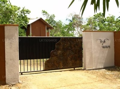 Wapi - wooden gate and entrance to property surrounded by tropical vegetation